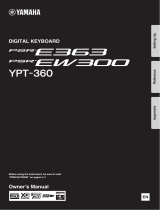 Yamaha PSR-E363 Handleiding