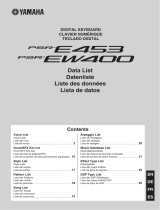 Yamaha PSR-EW400 Data papier