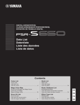 Yamaha PSR-S650 Data papier