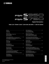 Yamaha PSR-S950 Data papier
