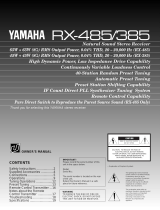 Yamaha RX-385 Handleiding