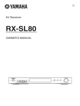 Yamaha RX-SL80 Handleiding