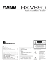Yamaha RX-V890 Handleiding