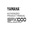 Yamaha SPX1000 de handleiding