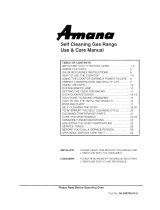 Amana Range 36-308798-03-0 Handleiding