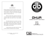 DB Drive Bass Enhancer Handleiding