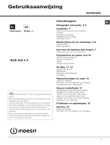 Indesit IDCE 8454X A PS (NL) Gebruikershandleiding