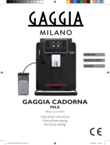 Gaggia Cadorna Milk - RI9603 SUP 049EP de handleiding