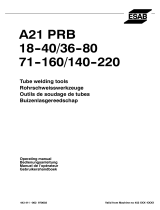 ESAB PRB 18-40, PRB 36-80, PRB 71-160, PRB 140-220 - A21 PRB 18-40, A21 PRB 36-80, A21 PRB 71-160, A21 PRB 140-220 Handleiding