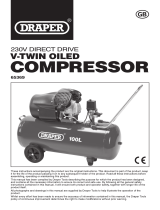 Draper V-Twin Air Compressor, 100L, 2.2kW Handleiding