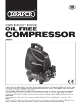 Draper Oil-Free Air Compressor, 6L, 1.1kW Handleiding
