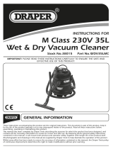 Draper 230V M-Class Wet and Dry Vacuum Cleaner, 35L, 1200W Handleiding
