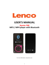 Lenco Xemio 768 Gebruikershandleiding