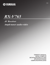 Yamaha RXV765 - RX AV Receiver de handleiding
