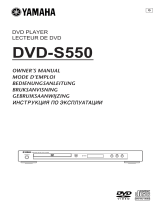 Yamaha dvd s550 de handleiding