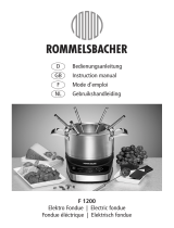 Rommelsbacher Elektro Fondue Set F 1200 Handleiding