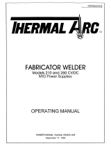 Thermal Arc FABRICATOR WELDER Handleiding