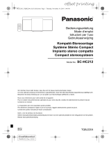 Panasonic Micro chaine PANASONIV SC-HC212EG-K de handleiding