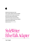 Apple EtherTalk Adapter Handleiding