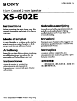 Sony XS-602E Handleiding