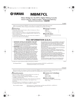 Yamaha MBM7CL Handleiding