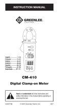 Greenlee CM-410 Digital Clamp-on Meter (Europe) Handleiding