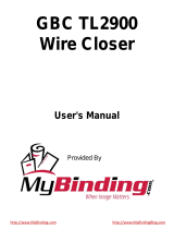 MyBinding GBC TL2900 Modular Wire Closer Maual de handleiding