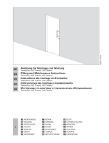 Hormann Porte d'entrée acier Hublots inserts blanc trafic 90 x h.215 cm poussant droit de handleiding