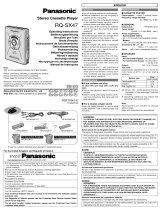 Panasonic RQSX47 Handleiding
