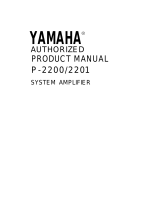 Yamaha P-2200/2201 Handleiding