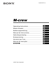Sony M-crew MDS-PC3 Handleiding