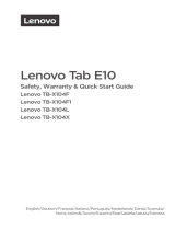 Lenovo Tab E10 - TB-X104 de handleiding