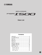 Yamaha PSR-I500 Data papier