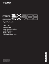 Yamaha PSR-SX700 Data papier