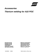 ESAB POB, POC - Accessories titanium welding Handleiding