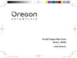 Oregon Scientific radio controlled GLAZE digital wall clock black de handleiding