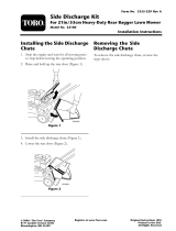 Toro Side Discharge Kit, 21in/53cm Heavy-Duty Rear Bagger Lawnmower Installatie gids