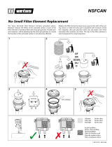 Vetus No-smell filter element, type NSFCAN Installatie gids