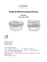 Caso vacuum freshness container square - 600 ml Handleiding