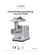Caso Fleischwolf „FW2000“, 2000 Watt, Aluguss/ Edelstahl Handleiding