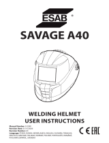 ESAB SAVAGE A40 Welding Helmet Handleiding