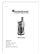 Turbotronic TT-SJ5 - Slowjuicer de handleiding