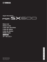 Yamaha PSR-SX600 Data papier