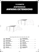 Dometic Solar Shade 200, 260 330, 390, 400, 440, 500 Handleiding