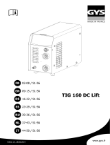 GYS TIG 160 DC-LIFT (TORCH+EL.HOLDER+CLAMP) de handleiding