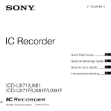 Sony ICD-UX71 Handleiding