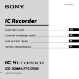 Sony ICD-UX60 Handleiding