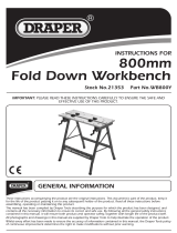 Draper Fold Down Workbench, 800mm Handleiding