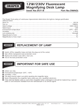 Draper 12W 230V Fluorescent Magnifying Lamp Handleiding