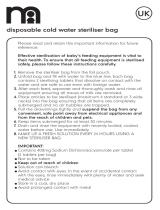 mothercare Disposable Cold Water Steriliser Bag Gebruikershandleiding